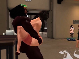 Hot 3D redhead licking a pussy while getting fucked